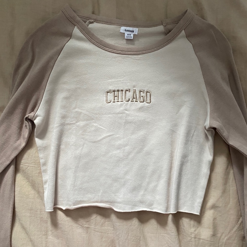 Light brown Chicago crop top from Garage